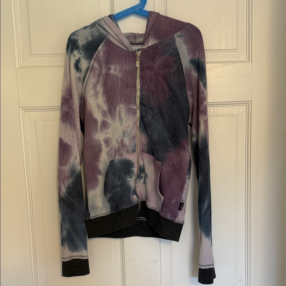 T2 Love Tie-Dye Hoodie - Purple and Black